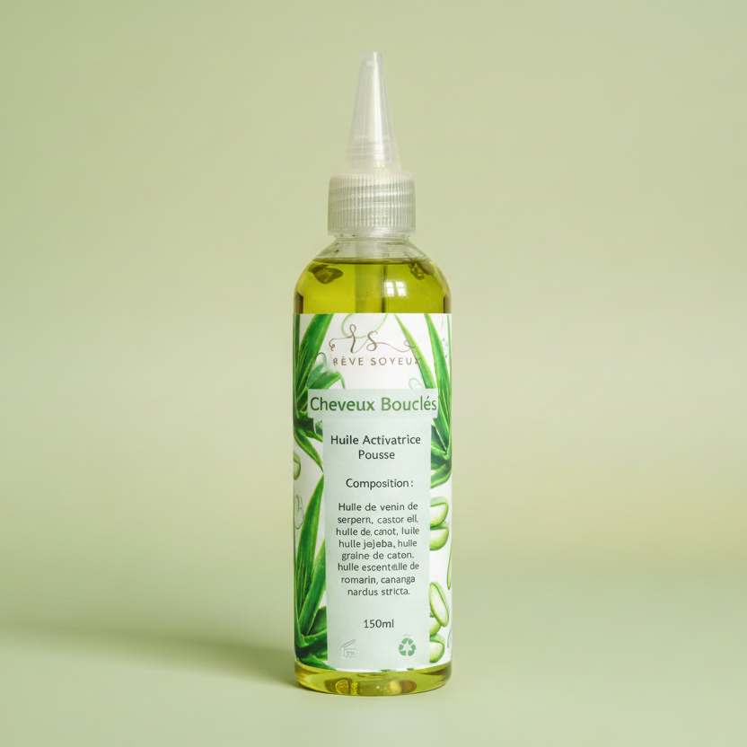 Huile Activatrice De Pousse Cheveux Bouclés | Rêve Soyeux